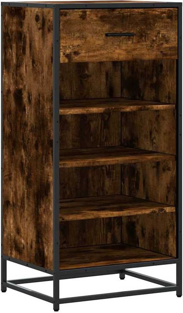 Schuhregal Räuchereiche 48x38x97,5 cm Holzwerkstoff