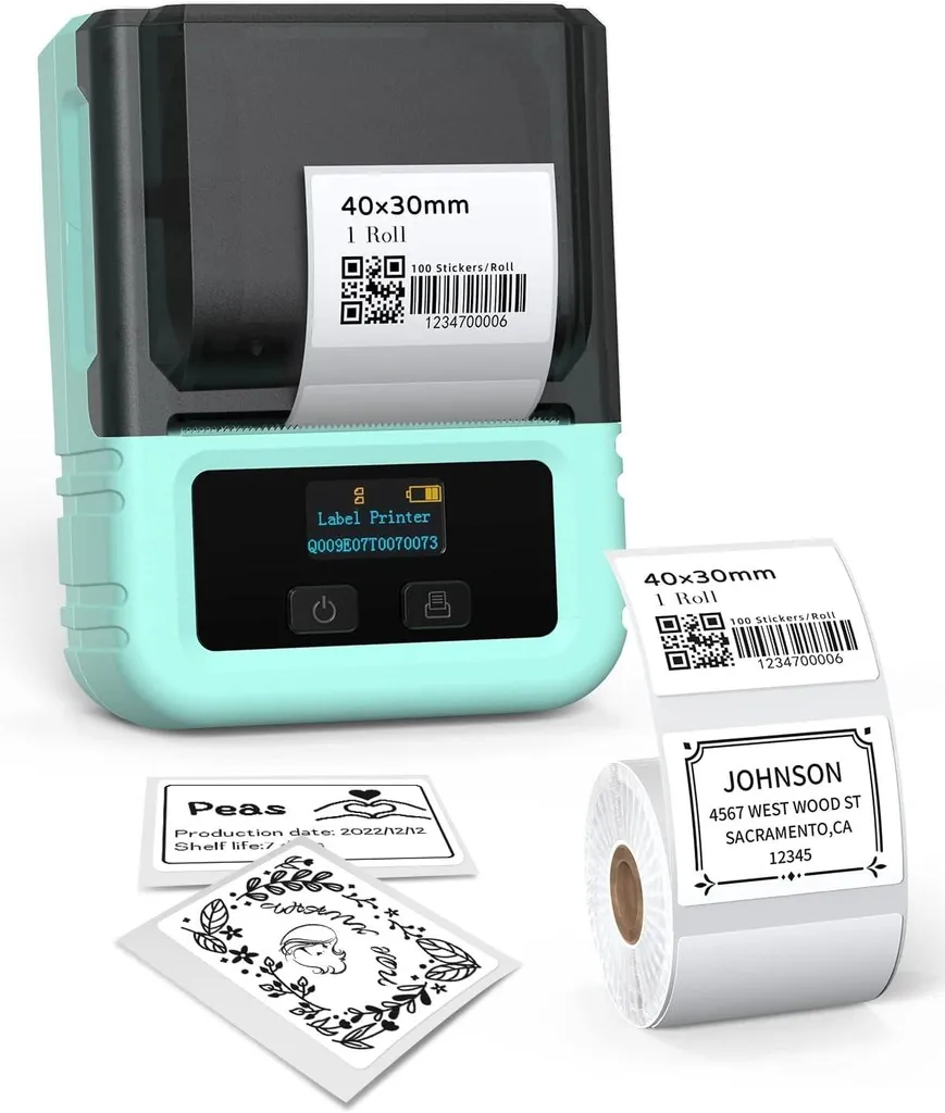 Imprimante d'étiquettes Phomemo M120 Bluetooth thermique pour 20-50mm