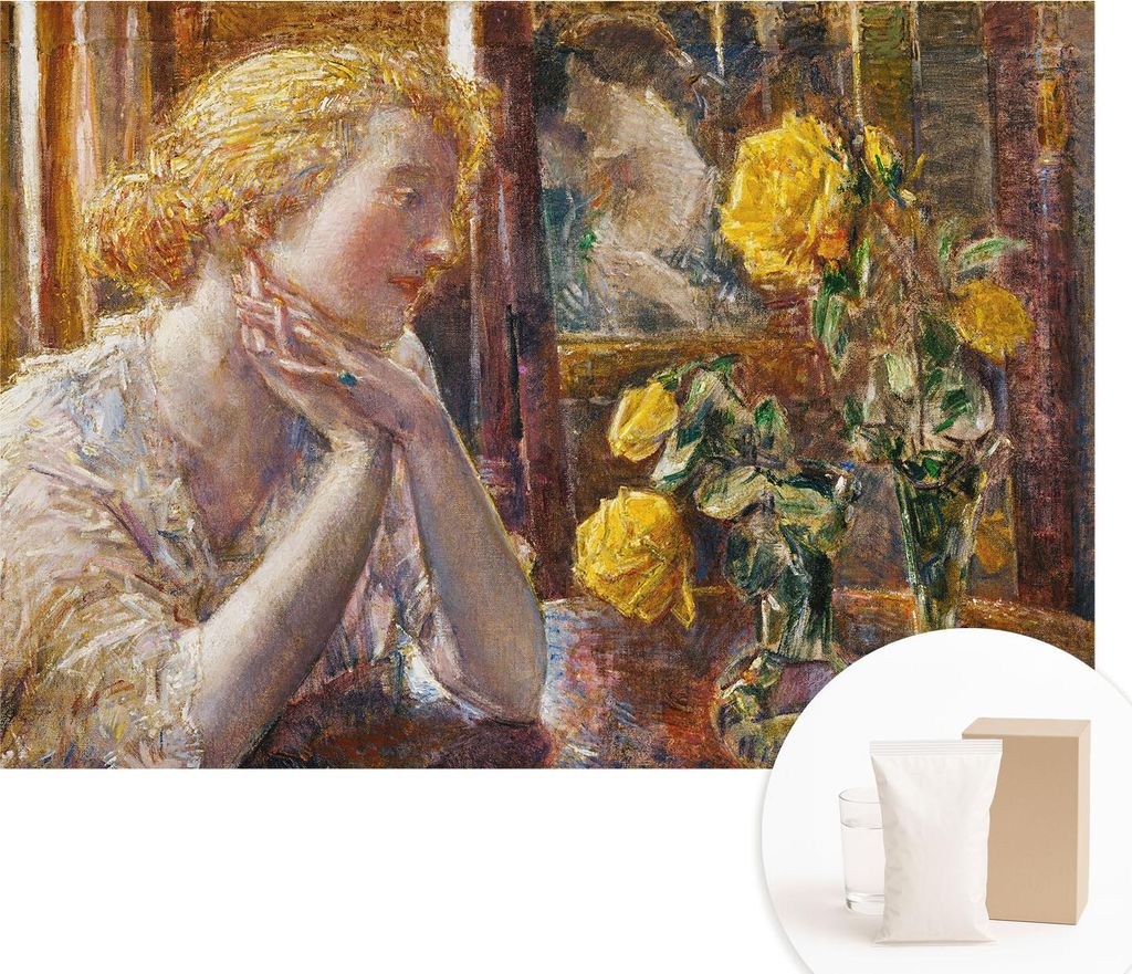 Fototapete - Wandbilder für Wohnzimmer - 208x146 cm - Dekorative Wandfolie - Modernes Design für Wanddekoration - Tapeten für Innenräume - Frau...