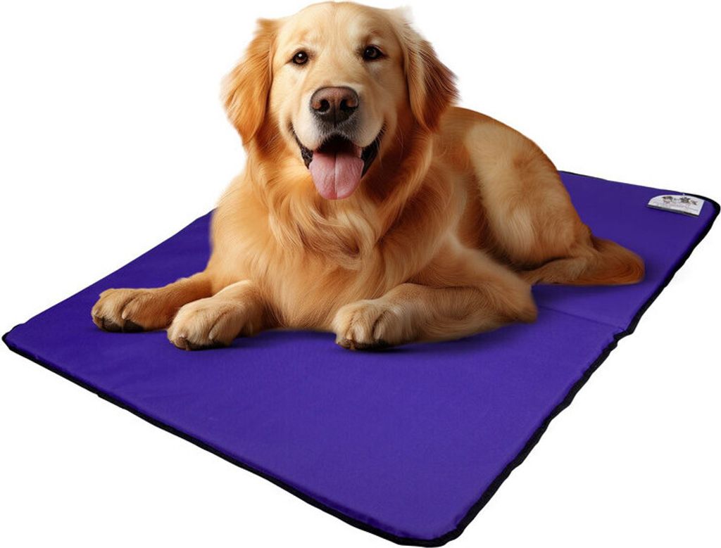 EVE Textile Hundematte Katzenmatte 70x100x2 cm Lila Hundebett Katzenbett Haustiermatte Beidseitig Verwendbar Atmungsaktiv Kühlend Wendbar Leicht