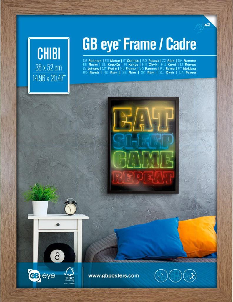 GBEYE - MDF Oak Frame - Chibi 52 x 38cm -
