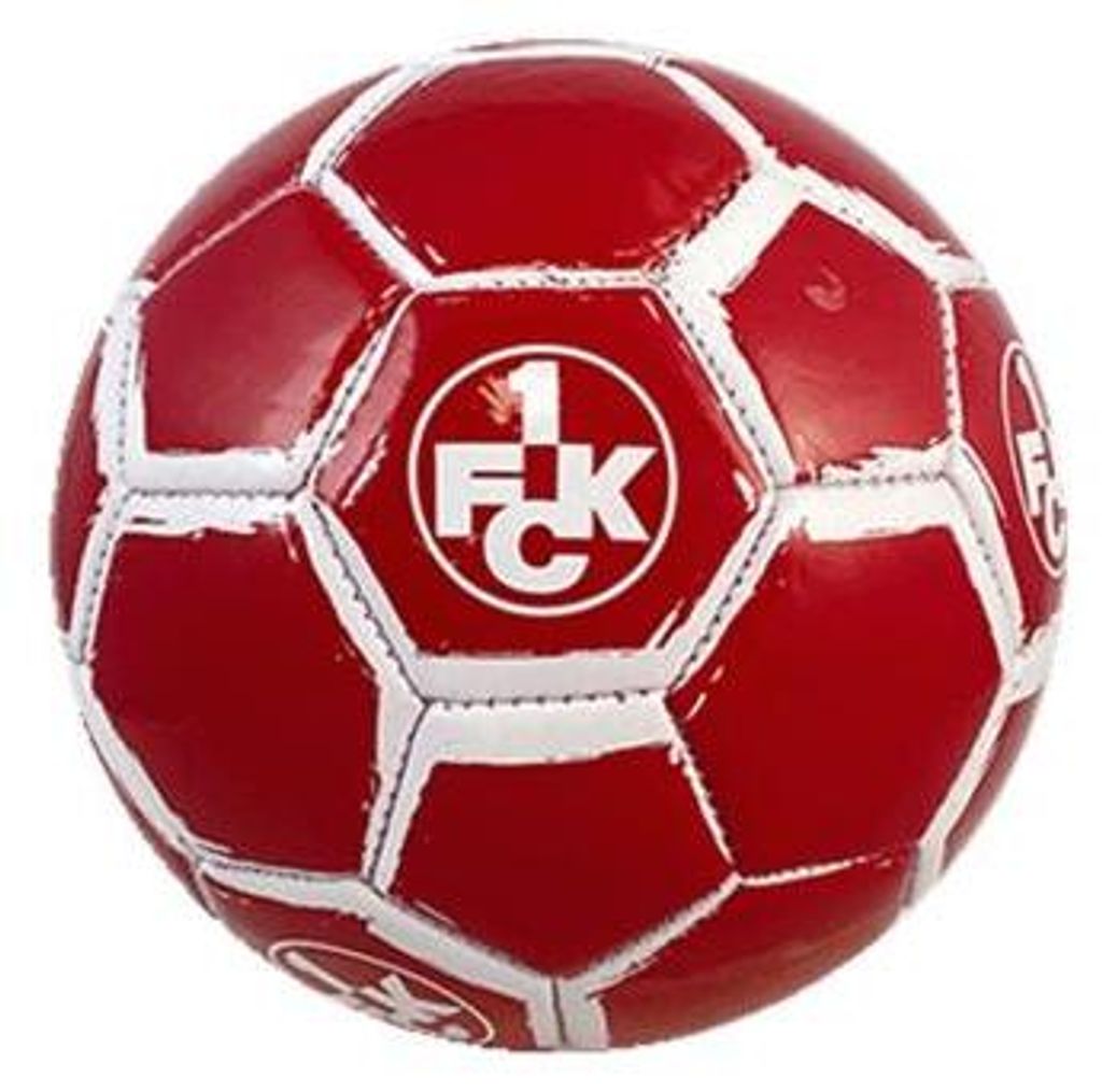 FCK Miniball Größe 1, rot, aus robustem PVC, offiziell Produktbild 