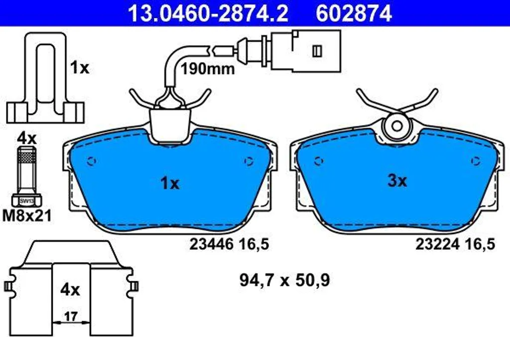 Stop aux Bruits de Freinage : Plaquettes ATE 13.0460-2874.2 Transporter IV