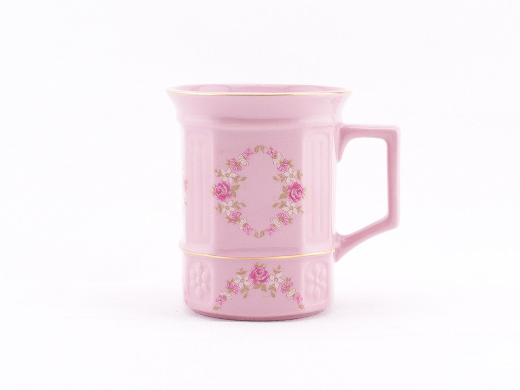 Tasse carrée 0,25, porcelaine rose, fleurs, Leander Image du produit 
