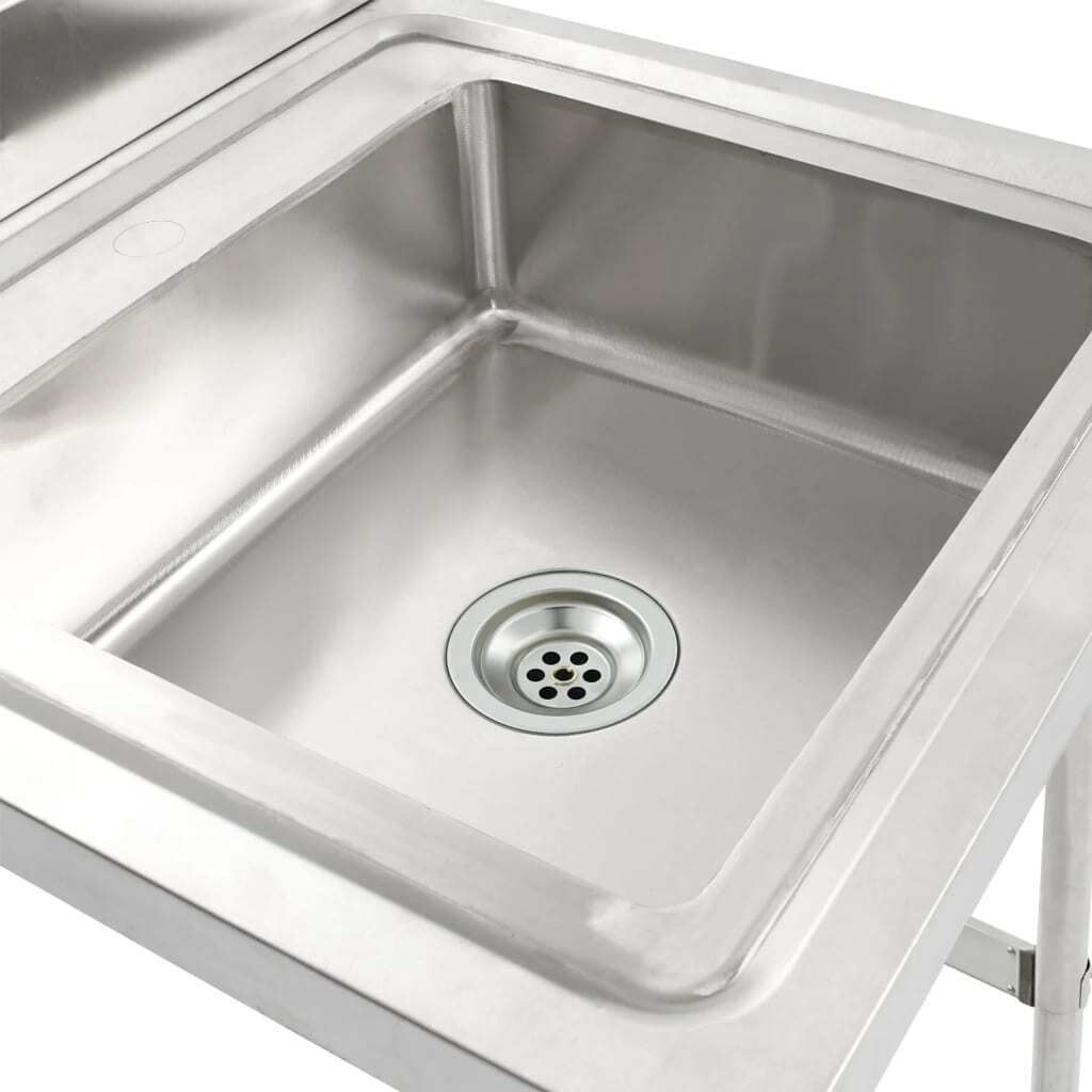 vidaXL Kuchyňský dřez Single Bowl z nerezové oceli Obrázek produktu 4