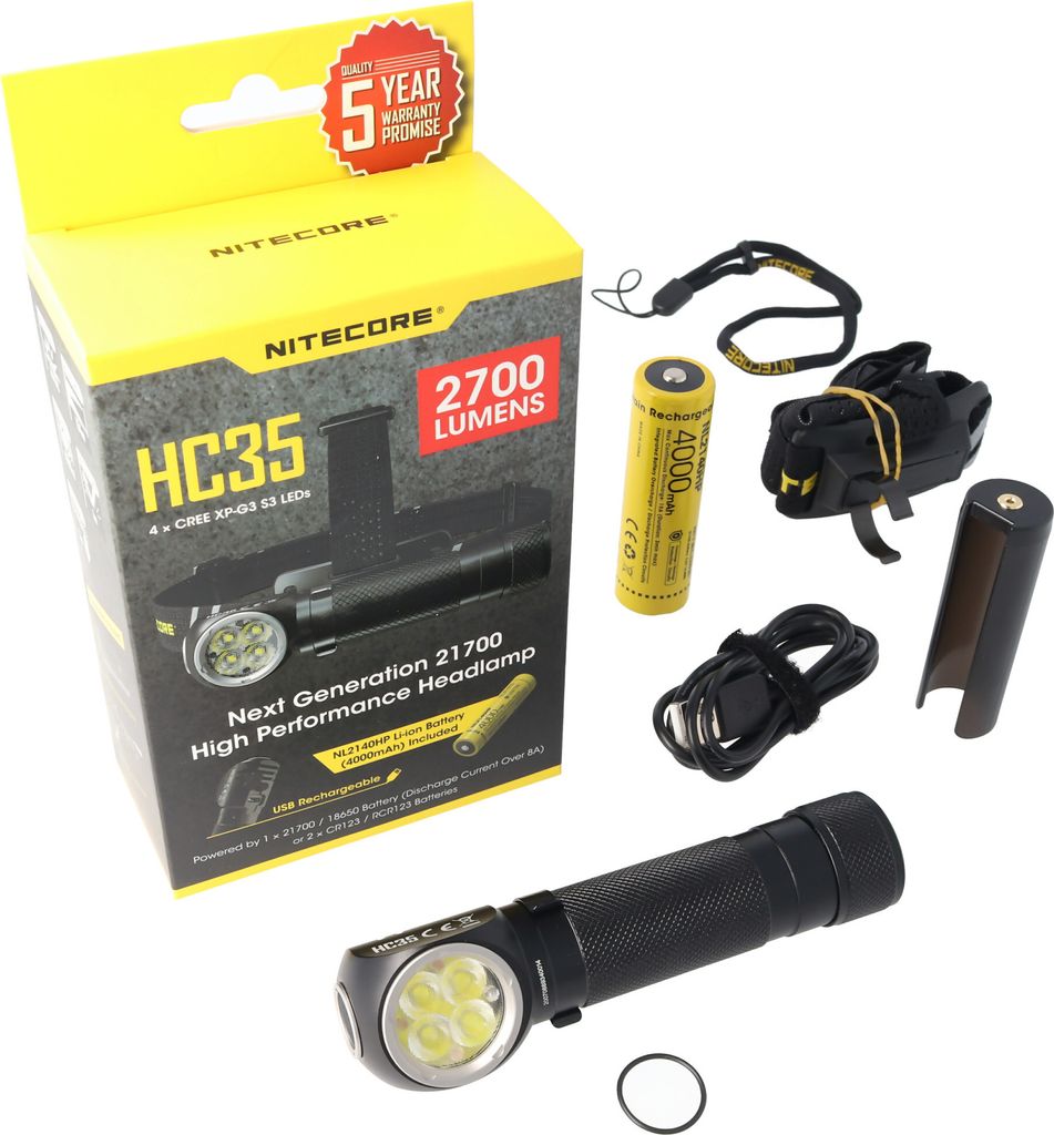 Nitecore HC35, Čelovka, Čierna, LED, 4 lámp, 2700 lm, 4500 Obrázok produktu 