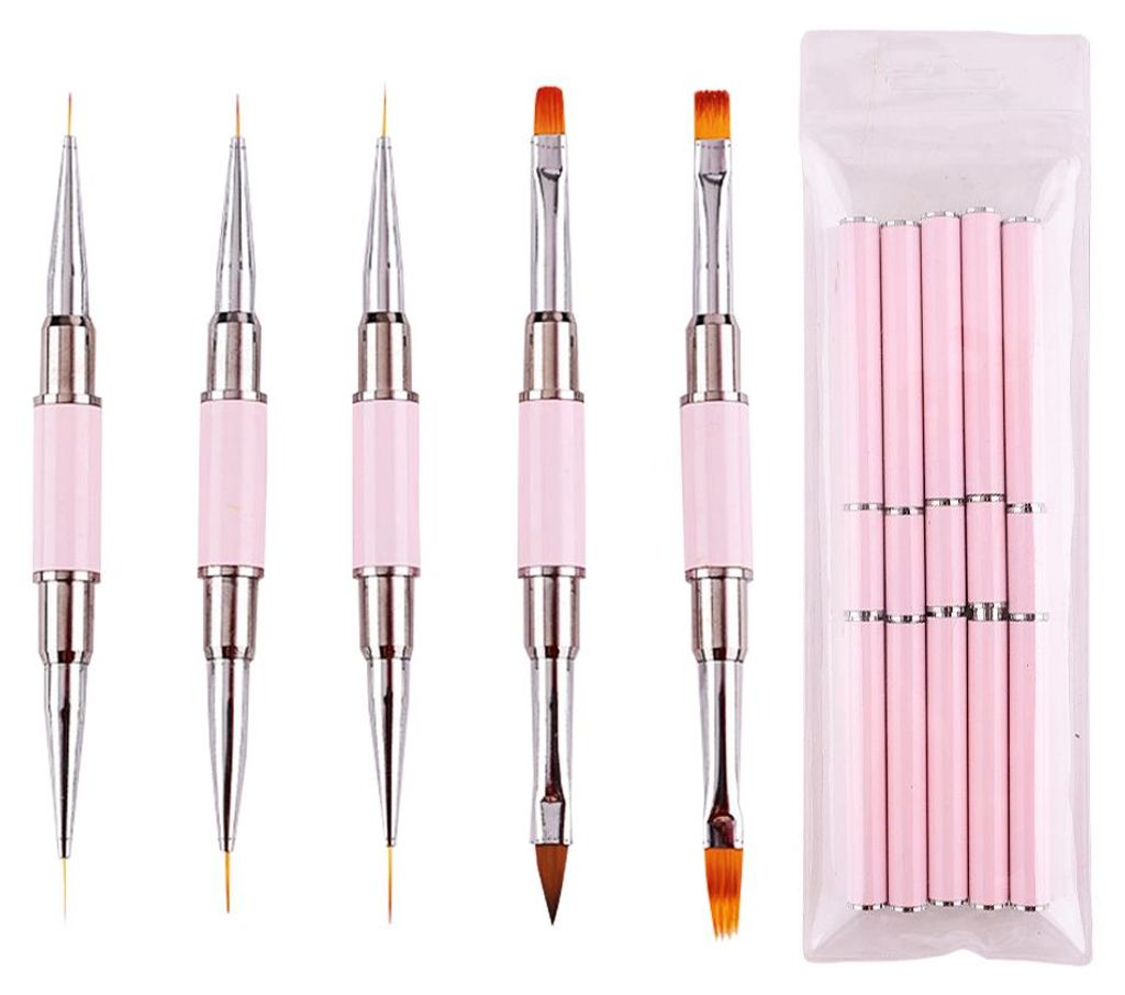 Nagelkunst-Pinselset 5-teilig, Rosa, Nagel-Liner-Pinsel Mit Produktbild 