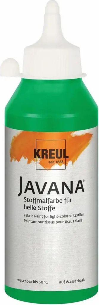 KREUL Javana Stoffmalfarbe für helle Stoffe Brillantgrün 250 ml