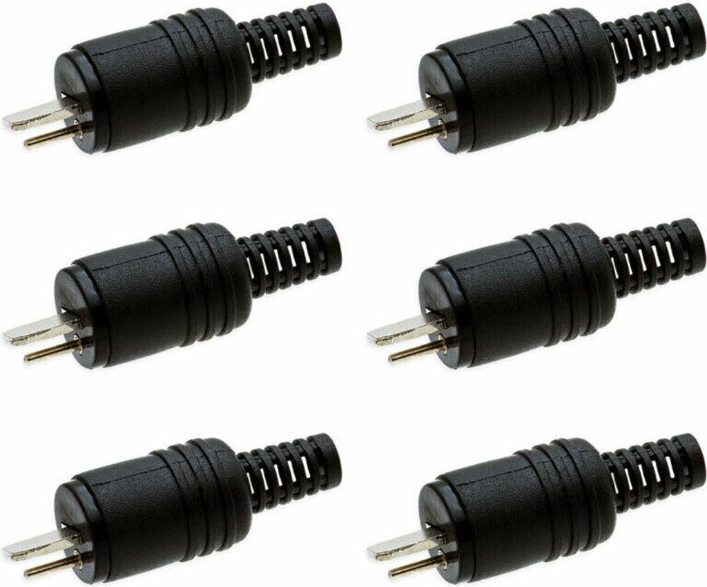 6X DIN Lautsprecher Stecker Kabelanschluss Knickschutz Schraubbar Boxen Adapter
