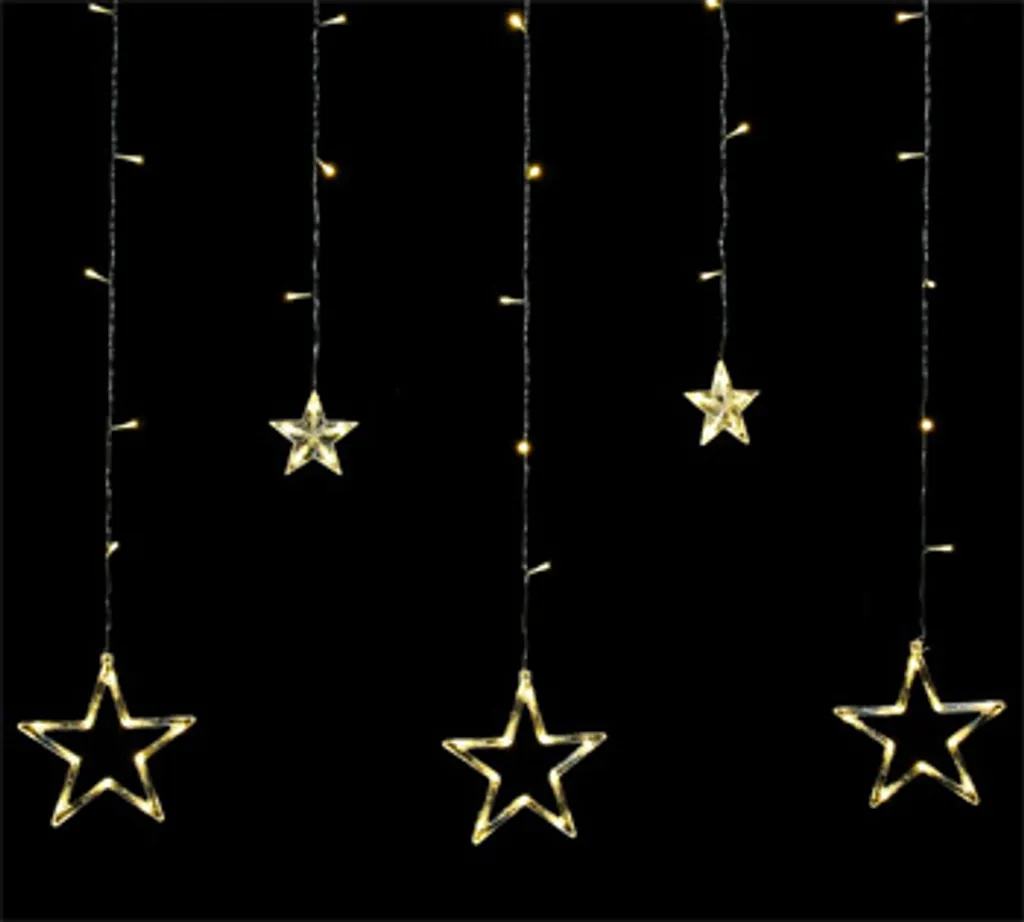 Rideau de Noël LED Étoilé Rebel ZAR0570 : Éclairage Sans Surchauffe
