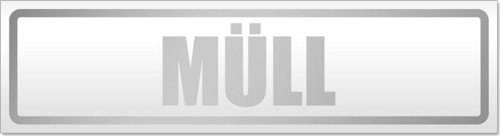 Müll Magnetschild Schild magnetisch
