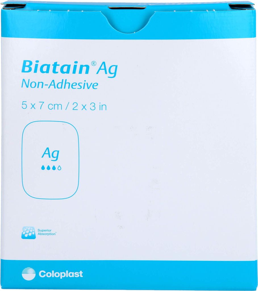 Biatain Ag pěnový obvaz neadhezivní 5x7cm, 5 ks VER Obrázek produktu 