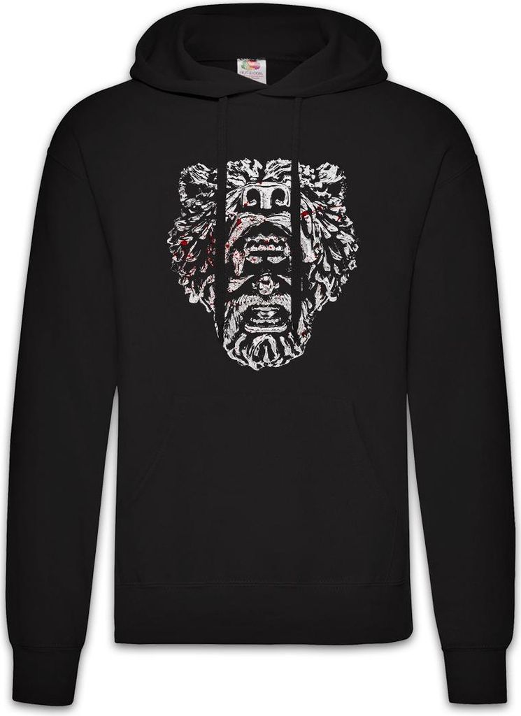 Urban Backwoods Viking Bear Head, Herren Hoodie, Farbe: Schwarz, Größe: L