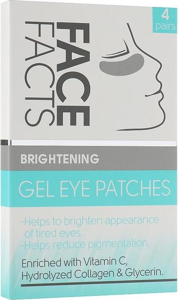 Face Facts | Augenpads Brightening - 4 Stück - Gel Mit Vitamin C - Feuchtigkeitsspendend - Anti-Aging