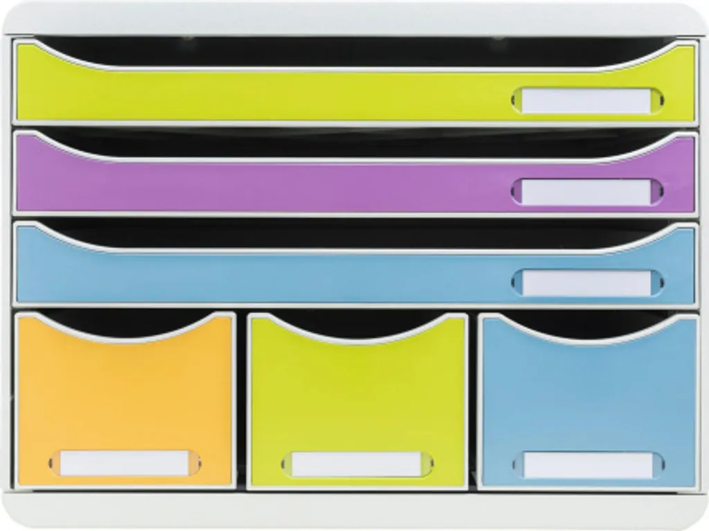 Module de Classement de Bureau 6 Tiroirs Exacompta Pop N'Co Multicolore