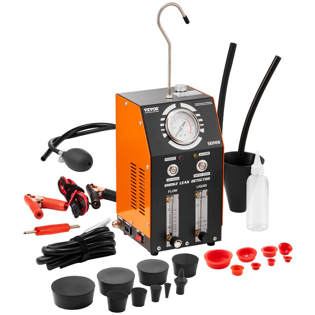 VEVOR Kfz-Rauchmaschine, Rauchmaschine Lecksuchgerät 8 L/min, Auto-Rauchmaschine Luftmodus & Rauchmodus zwei Modelle, Lecksuchgerät mit Manometer...