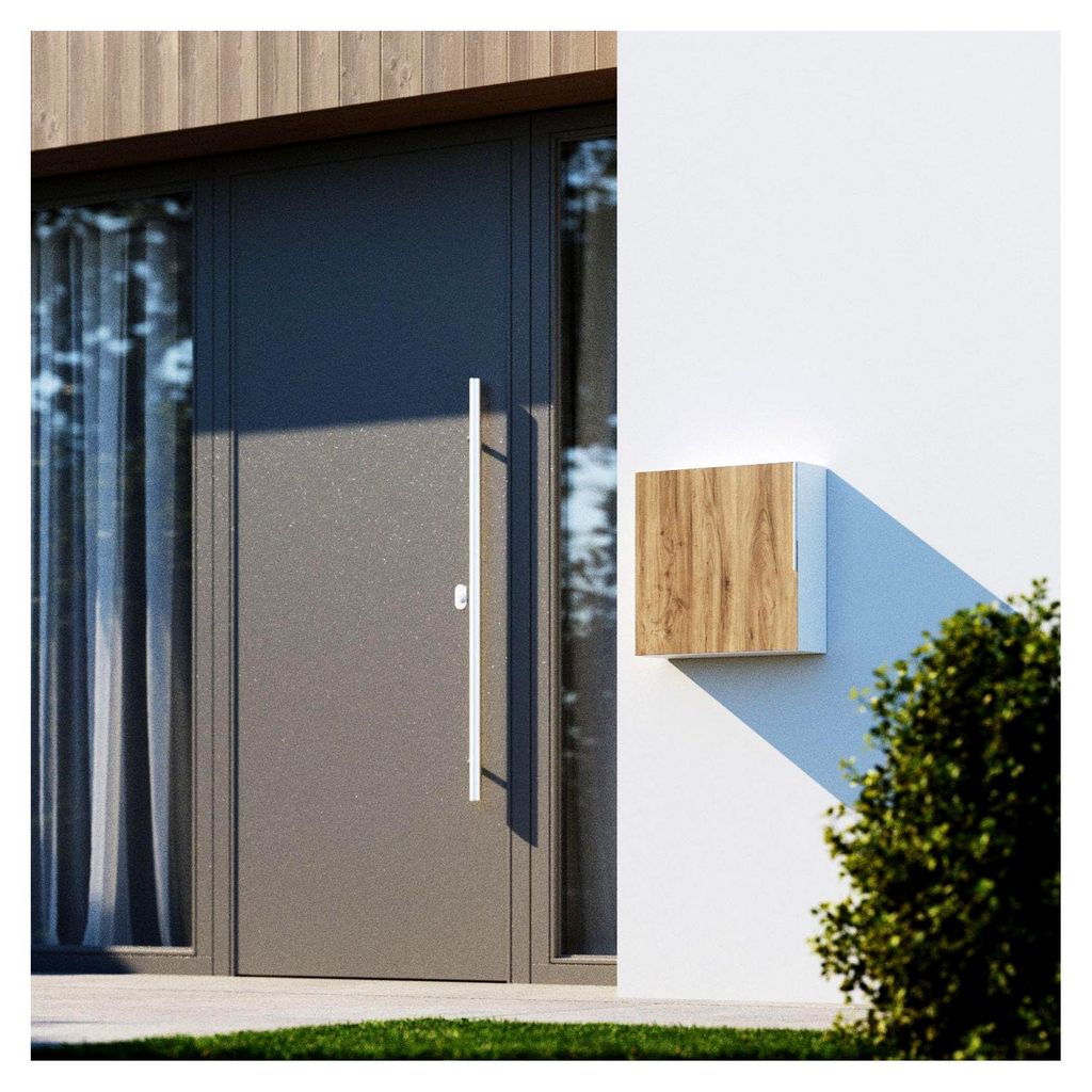 Wandbriefkasten Porto Schwarz