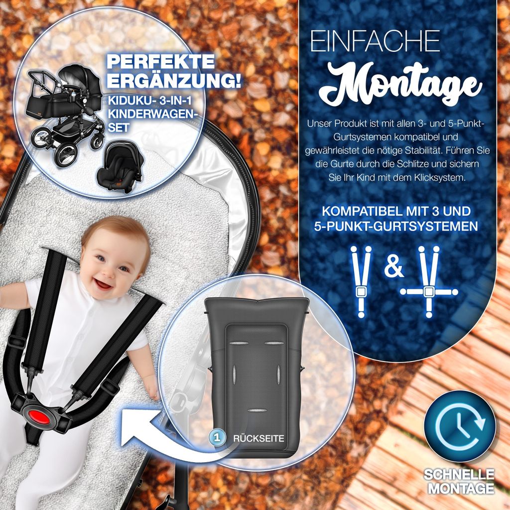 KIDUKU® Babyfußsack Baby Winterfußsack Kinderfußsack Produktbild 3