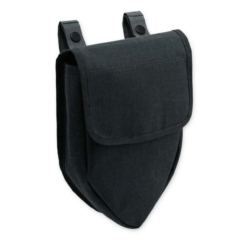 Bêche pliante robuste en acier noir avec housse de transport tactique - 4