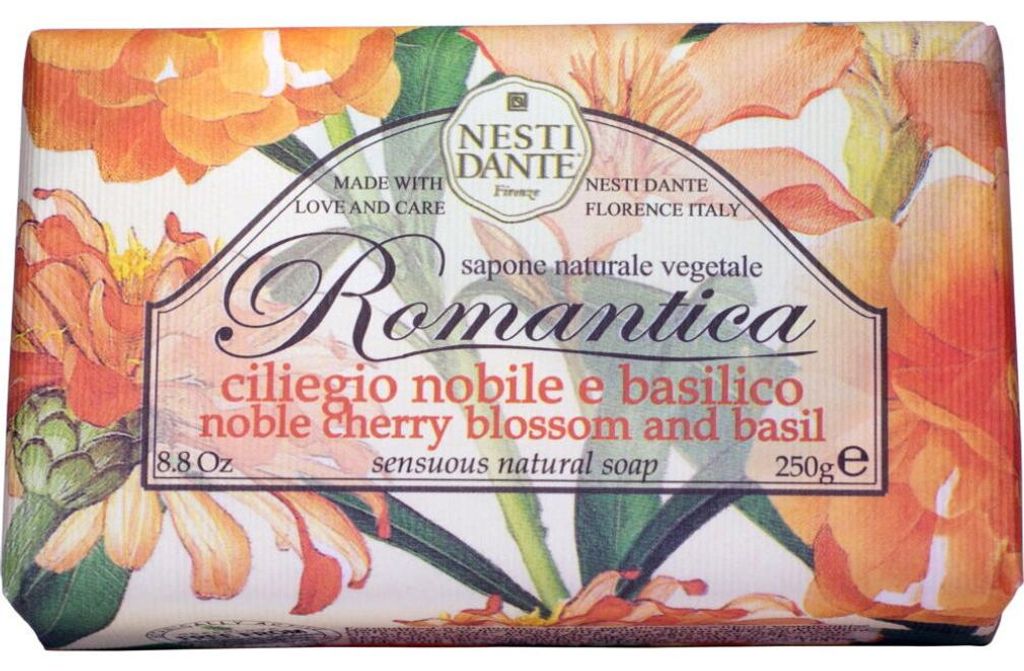 Jabón - Aroma Romántico de Flor de Cerezo y Albahaca, 250g Imagen del producto 