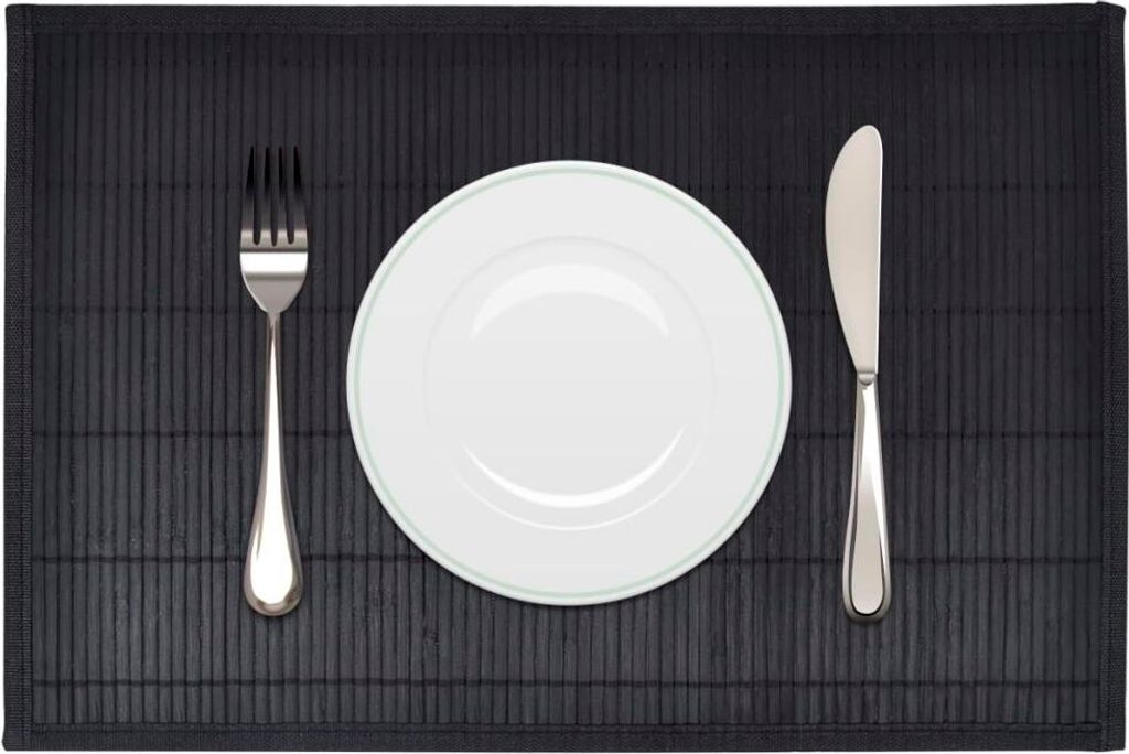 VIDAXL 6 SCATEMATI BAMBOO 30 x 45 cm Schwarz Immagine del prodotto 