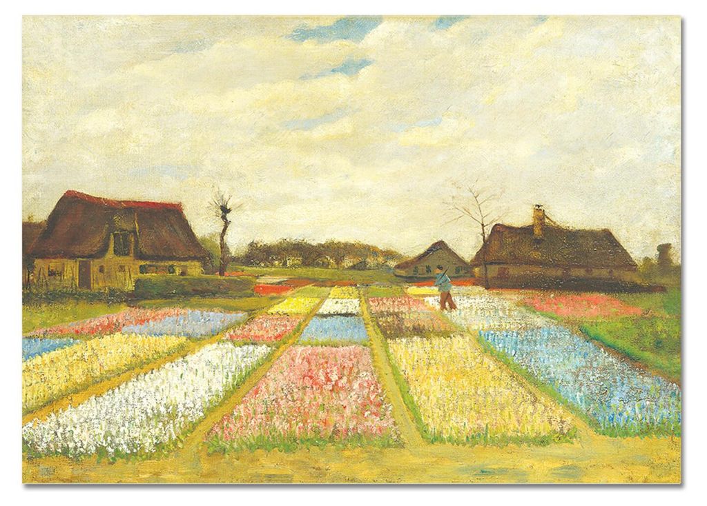 Giallobus - Blumenbeete in Holland - Vincent Van Gogh - 70L x 50B cm - Bild - Acrylglas