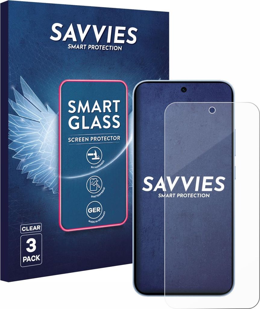 3x Savvies Schutzglas Folie für Oppo Reno 15 FS 5G 9H Panzer Schutzfolie Glas Displayschutz klar transparent