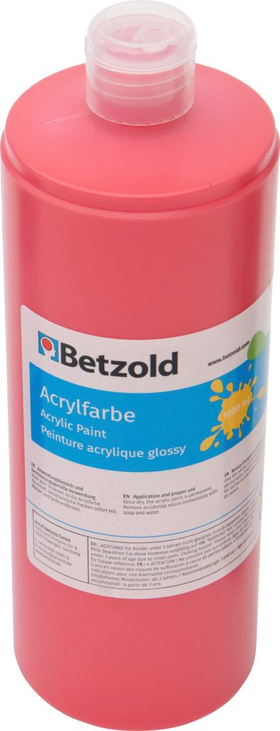 Betzold Acrylfarbe, 1 l, Farbe: rot