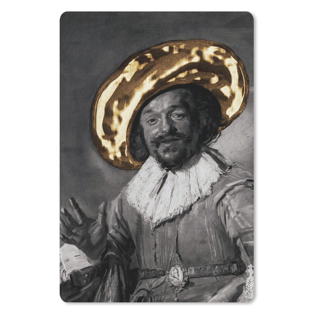 MuchoWow Mauspad Mousepad Der fröhliche Trinker - Frans Hals - Gold 18x27 cm - Mousepads - Maus Mat - Pad - Mausunterlage