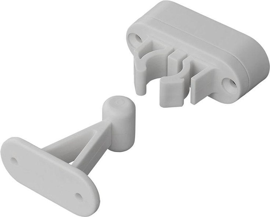 Türfeststeller mit flexibler Klemme 2-teilig grau