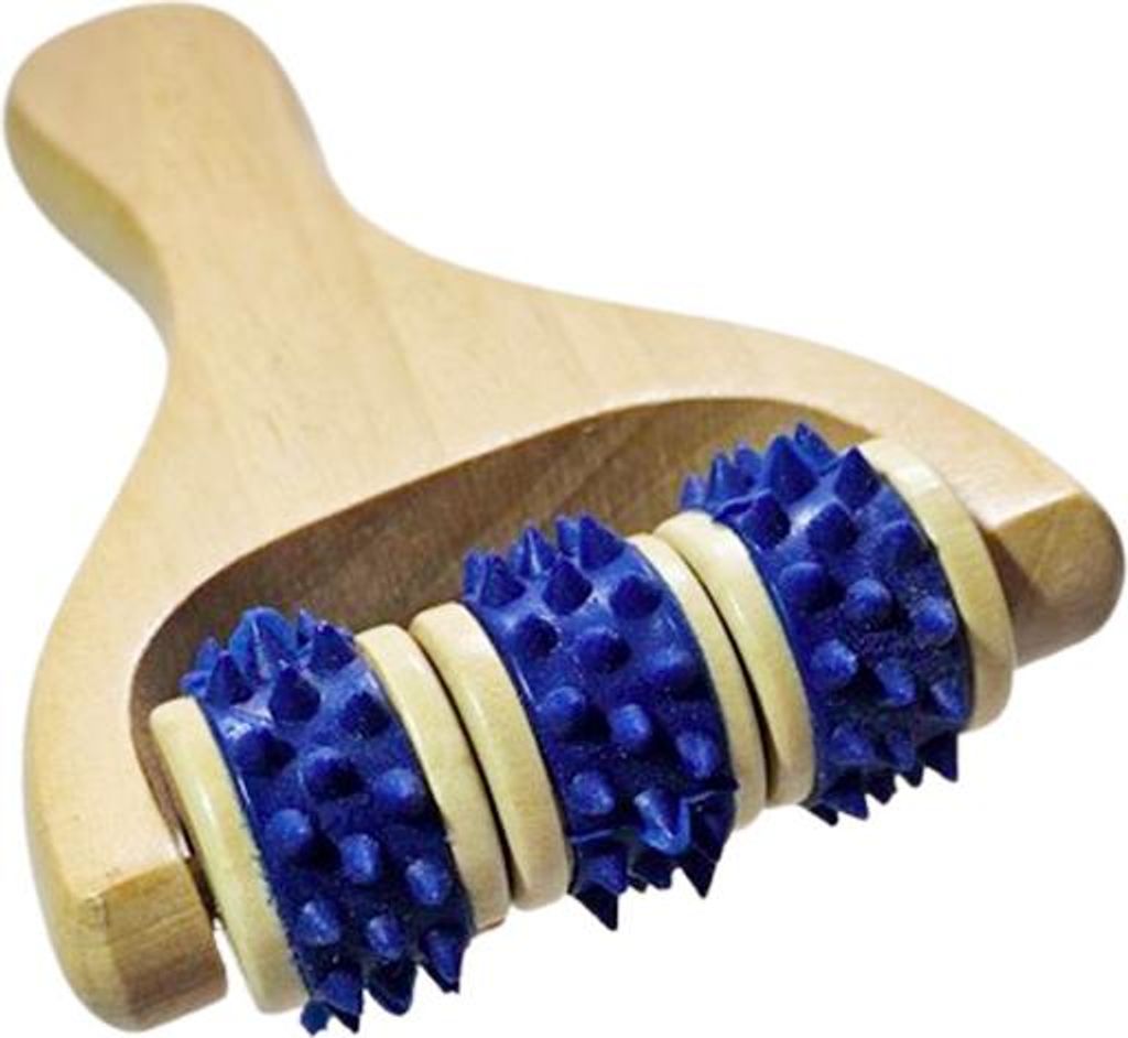 Massageräder Holz/Gummi mit Griff