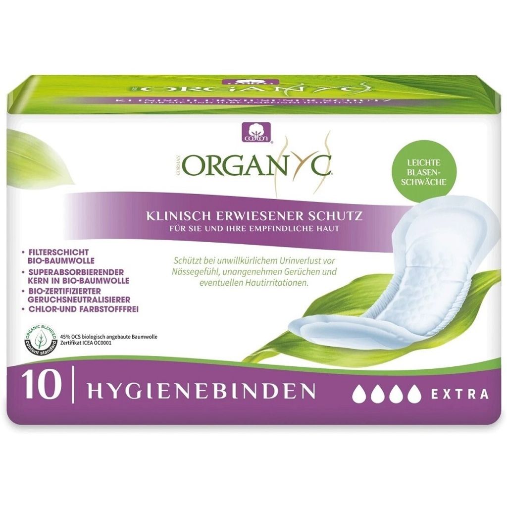 ORGANYC EXTRA Urologische Binden aus Baumwolle, 10 Stück Produktbild 