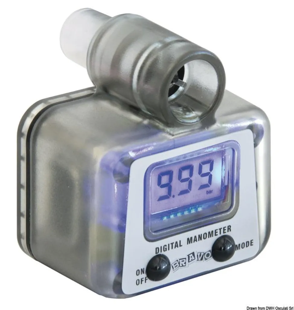Testeur de pression digital 9V avec plage 0-999 mbar pour chauffagiste