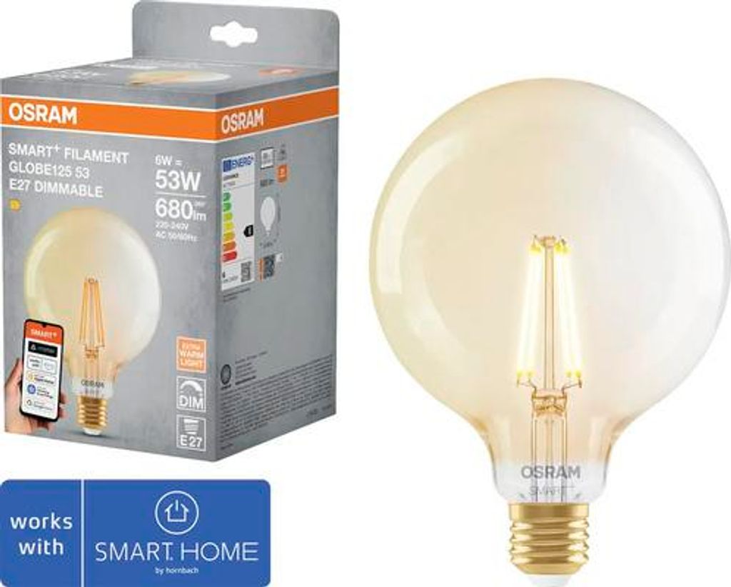 Osram Smart+ LED Globelampe Filament dimmbar G125 Produktbild 