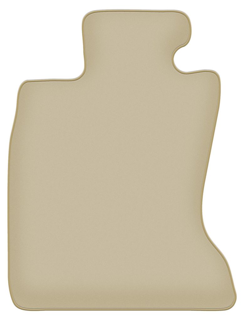 Fahrerfußmatte Velours PREMIUM beige passend für BMW 7 F02 (2008-2015, Limousine) – mit Befestigungen – passgenau