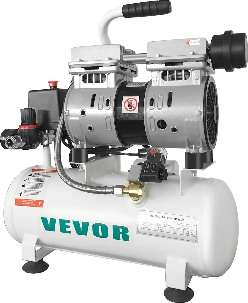 Compresseur silencieux 9L 550W fini les bruits forts et l'entretien gras