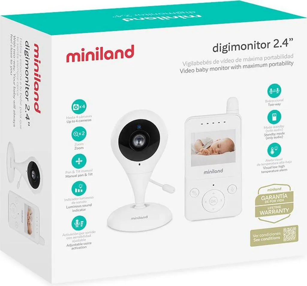 Miniland Digimonitor : Babyphone vidéo haute technologie avec caméra - 7