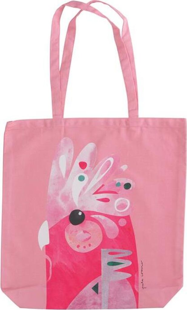 Maxwell & Williams Pete Cromer Seitentasche mit Papageiendesign de Papagei de 100% Twill de Baumwolle, 42 x 41 cm - Pink