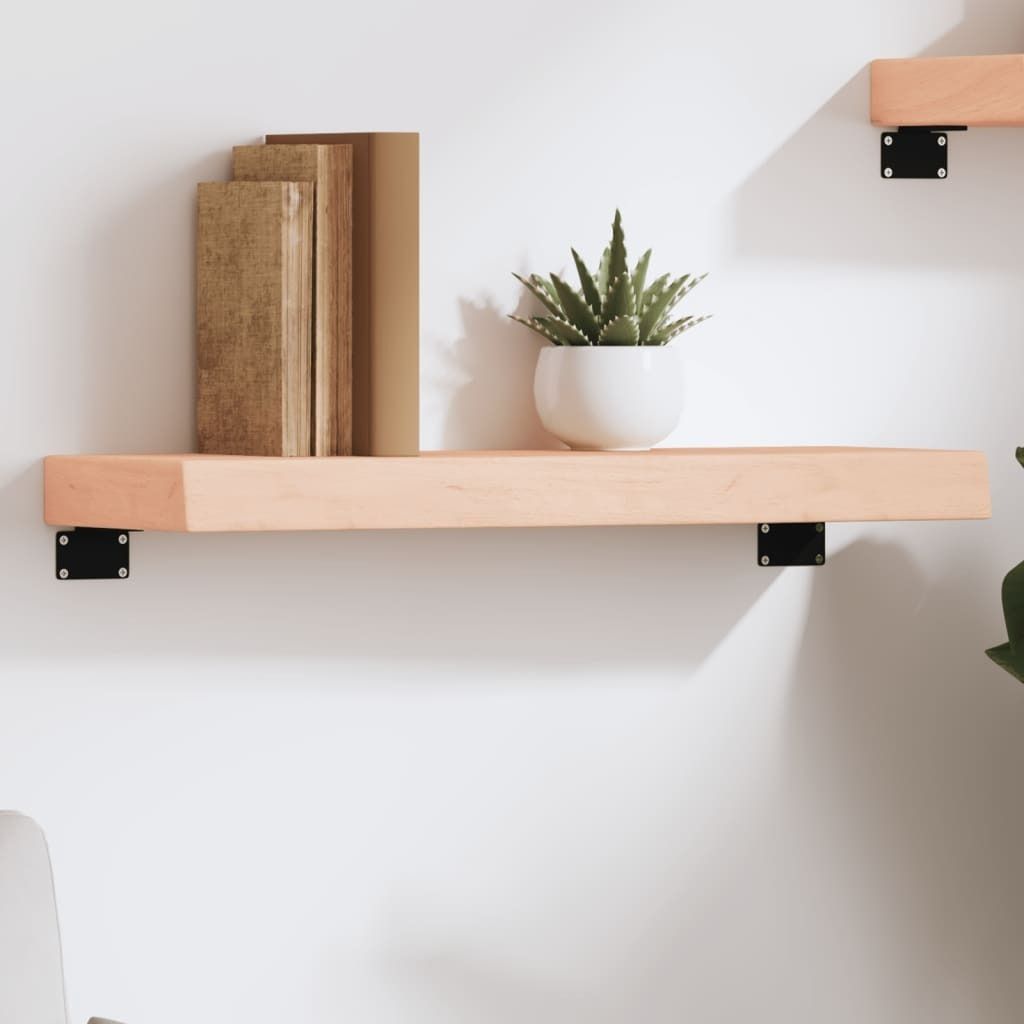 Wandregal 60x20x6 cm Massivholz Eiche Unbehandelt , Wandregale Design 2024