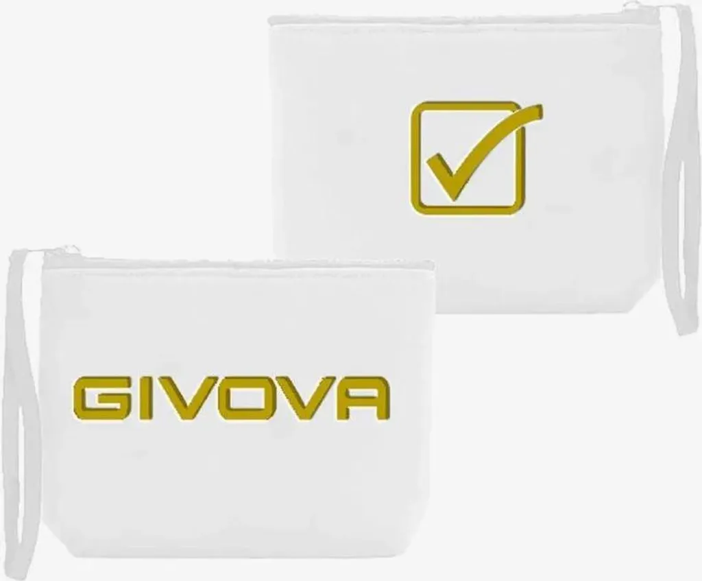 Sac à main Givova Pochette Néoprène Blanc et Or - Accessoire Elégant