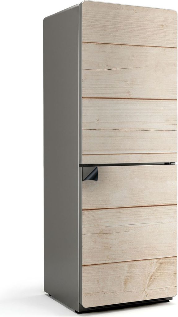 Holzbrett horizontal – Magnetische Kühlschrank Abdeckung – Dekorfolie magnetisch Küche – Kühlschrank Magnet Deko – selbstklebende Magnet...