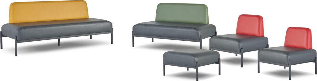 Sitzmöbel 3-Sitzer 2-Sitzer Sessel Hocker Schwarz Gelb Grün Rot Couch