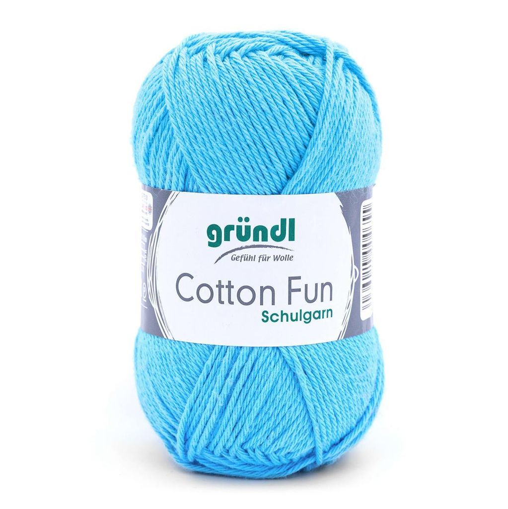 Gründl Baumwolle Fun Strickgarn/ Häkelgarn 100% Baumwolle ,50 g/115 m,NS: 3-4 09 himmelblau