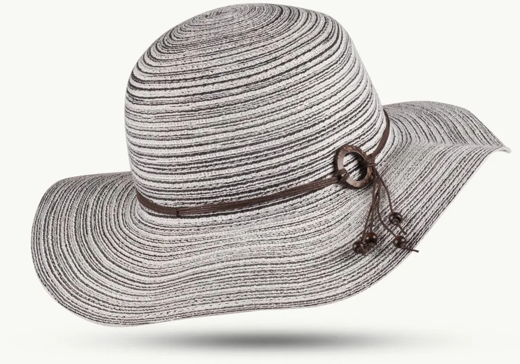 Cappello Paglia Estivo SCIPPIS Sarina Beach Hat L/XL Nero Bianco