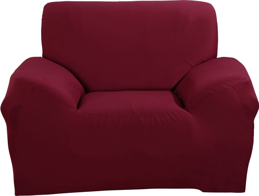 Sofahusse Stretchhusse Sofabezug Stretch Stoff Sofa Schonbezug Möbel Protector 1/2/3/4 Sitz Couch Bezug (Rot)