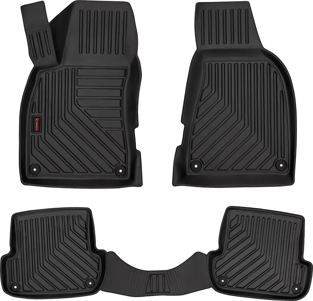 Tappetini Gomma 3D Audi A4 B7 Cabrio (2006-2008) - Kit 4 Pezzi Nero