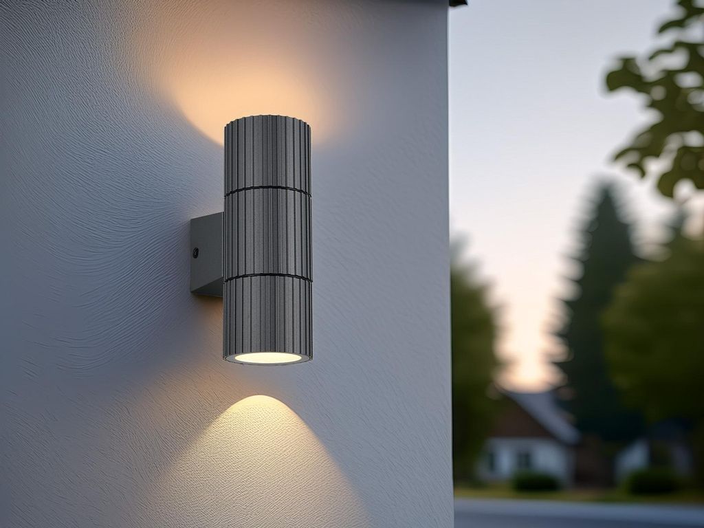 LED Außenwandleuchte Up Down Anthrazit Hauswand & Fassadenbeleuchtung, Höhe 16cm