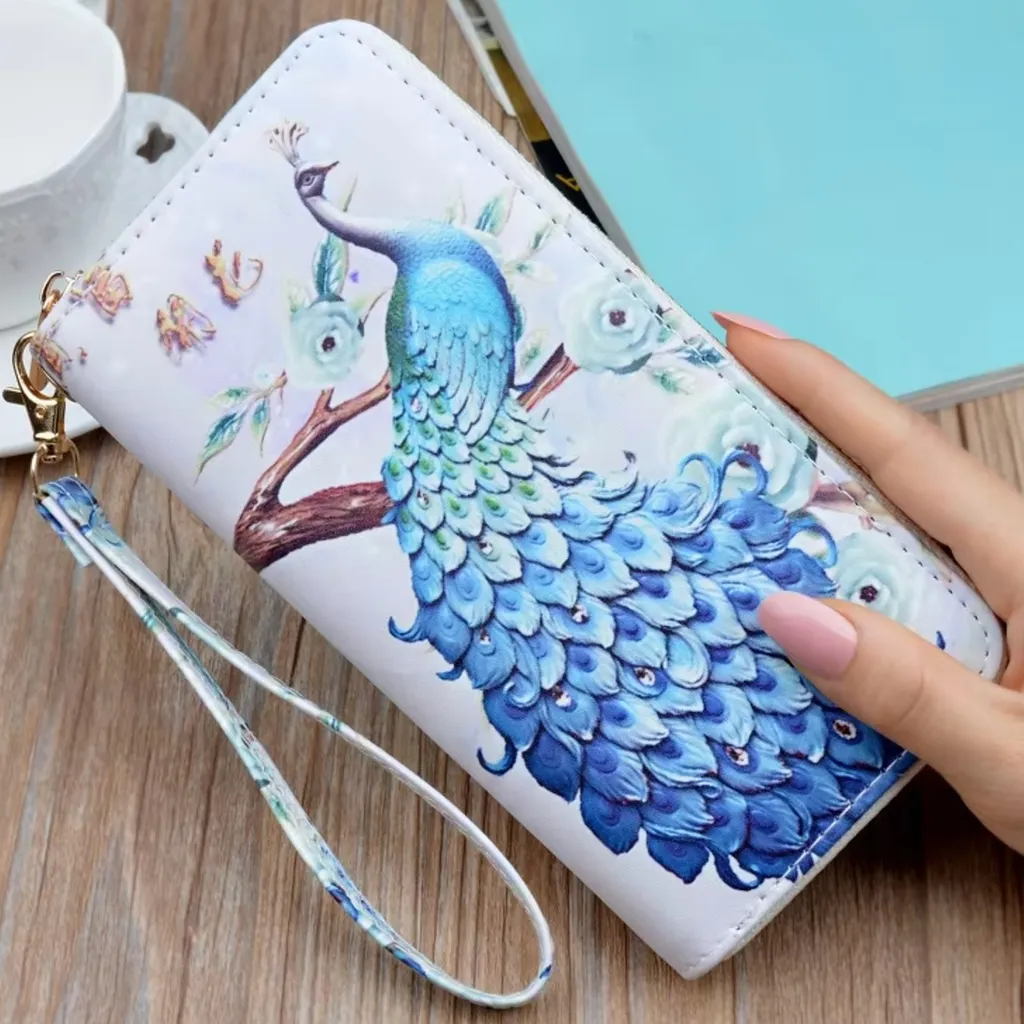 Regalo Donna Portafoglio Peafowl Multicolore KP35989 - Eleganza