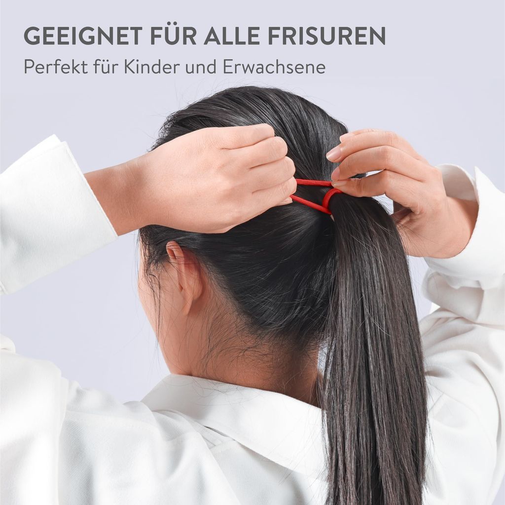 Lavema Haargummis Blümchen-Design – 100 Stück, Braun, Haarschonend & Elastisch