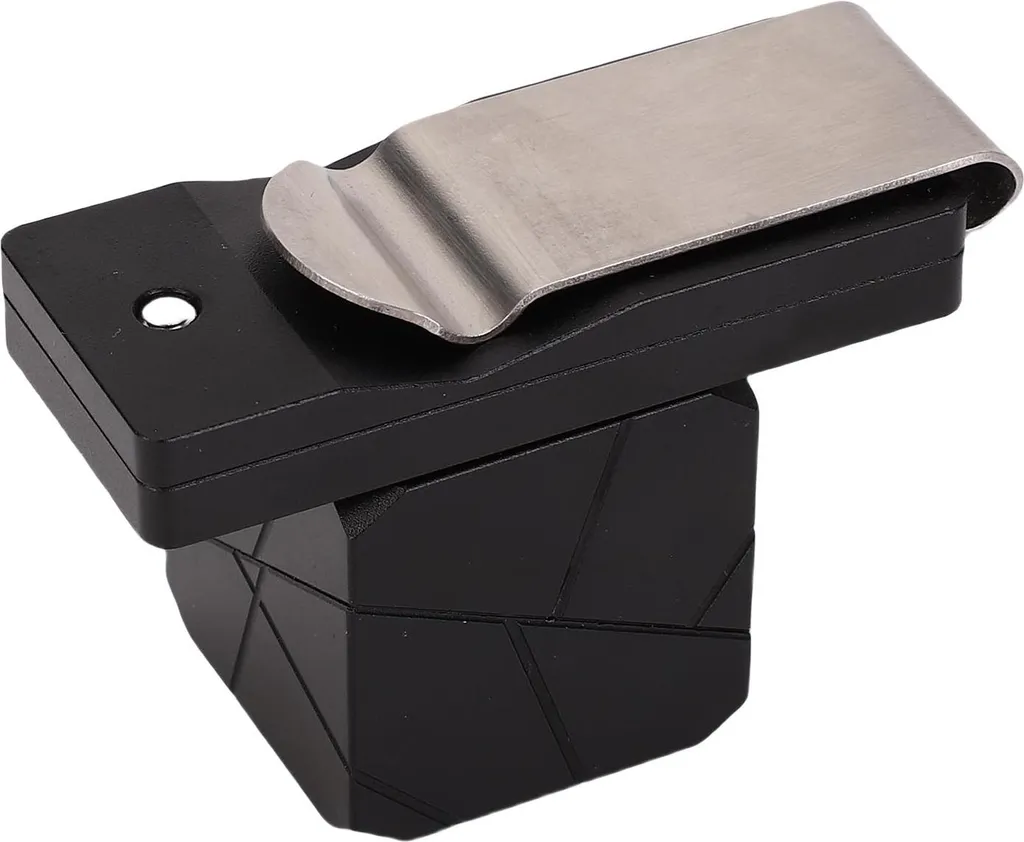 Porte-craie De Billard Magnétique – Alliage D’aluminium + Clip En Cuir – Noir, 47 G – Compact, Pour Ceinture – Accessoire Léger Et Portable